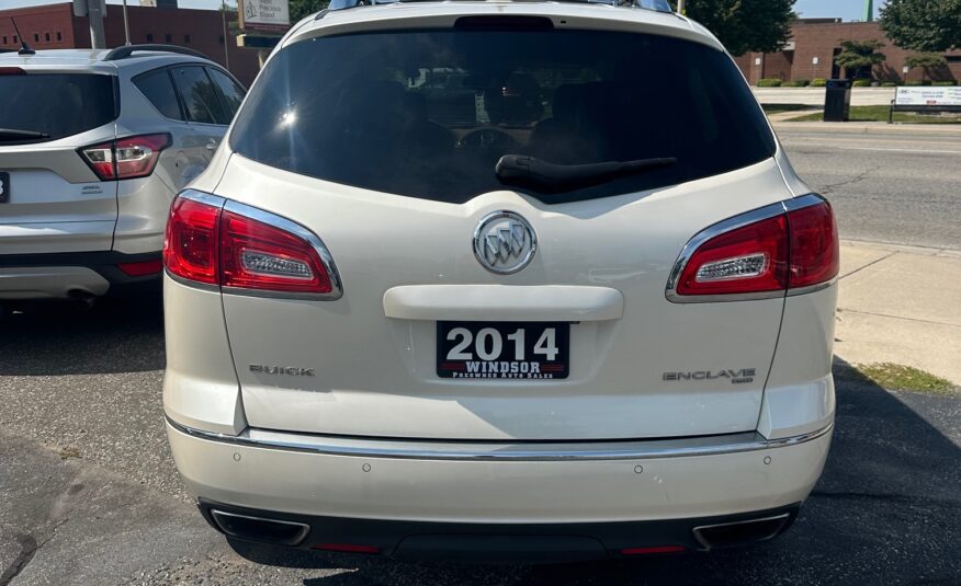 2014 BUICK ENCLAVE PREMIUM AWD 7 PASSENGER DVD REMOTE START (163KM) $14,995 + HST – NO ACCIDENTS – ONE OWNER