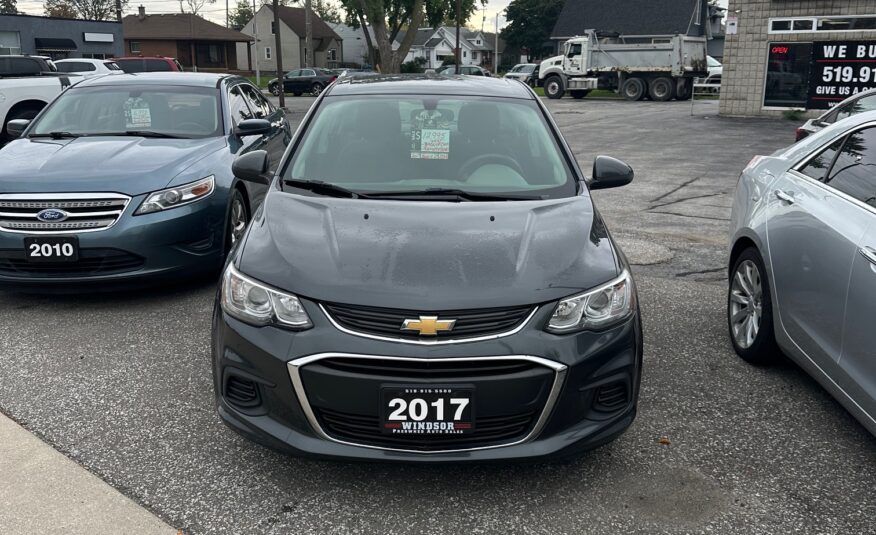 2017 CHEVROLET SONIC LT (123KM) BACK UP CAMERA REMOTE START $12,995 + HST