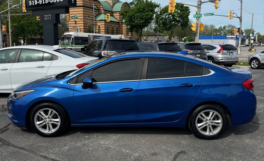 2016 CHEVROLET CRUZE LT (173KM) $9,995 + HST – HEATED SEATS  – REMOTE START – NO ACCIDENTS