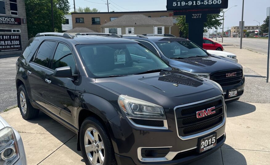 2015 GMC ACADIA (198KM) $10,995 + HST – 7 PASSENGER – REMOTE START – BLUETOOTH – BACKUP CAMERA